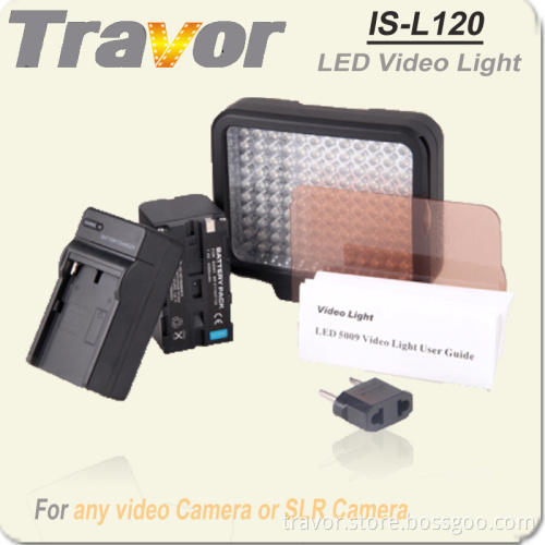 with 120 PCS LED Travor IS-L120 LED Panel Video Light
